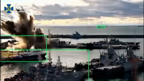 Ukraine Claims to Have Struck Russian Submarine in Black Sea Port with Underwater Drones